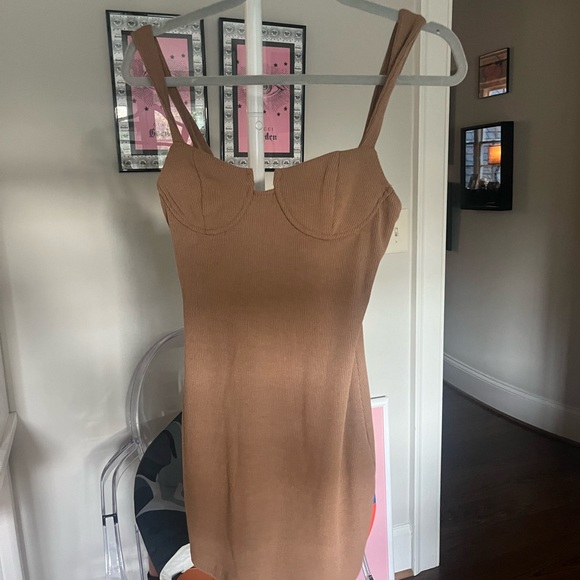 Salty Dresses & Skirts - Elegant Tan Mini Dress